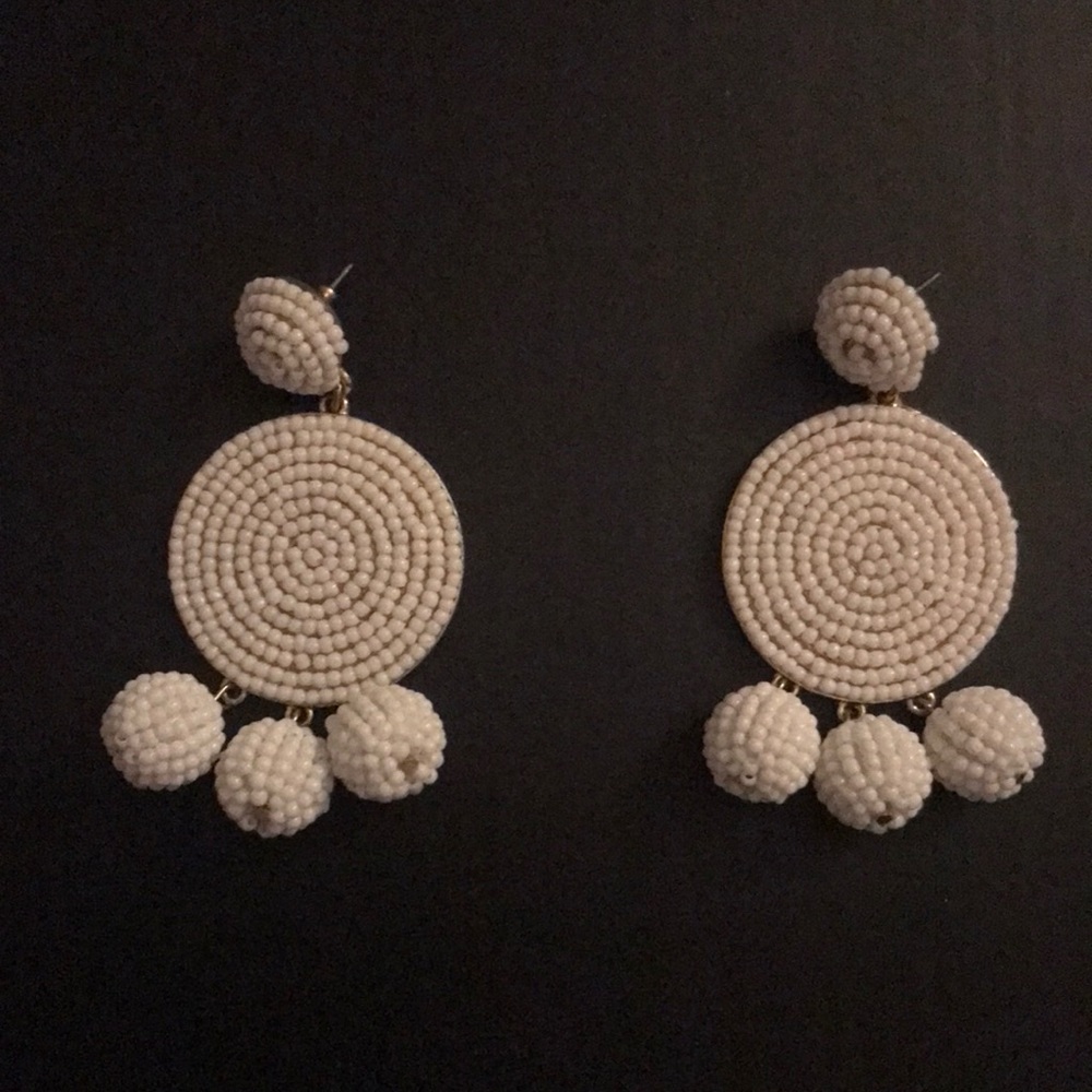 BaubleBar White Beaded Earrings